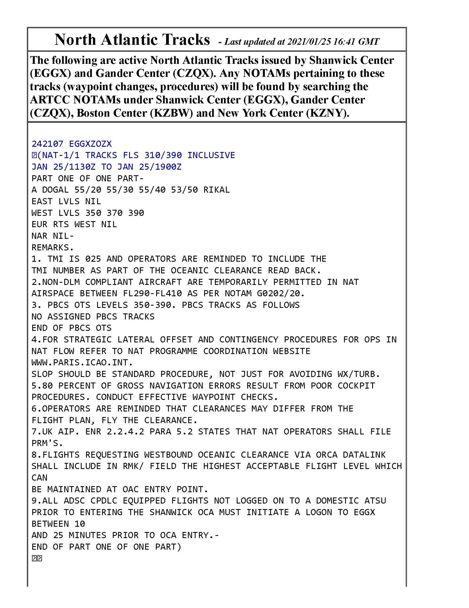 North Atlantic Tracks Data Link Mandate Suspension COVID-19 25JAN2021_Page_1